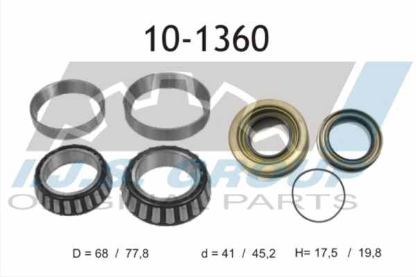 IJS GROUP Комплект подшипника ступицы колеса 10-1360